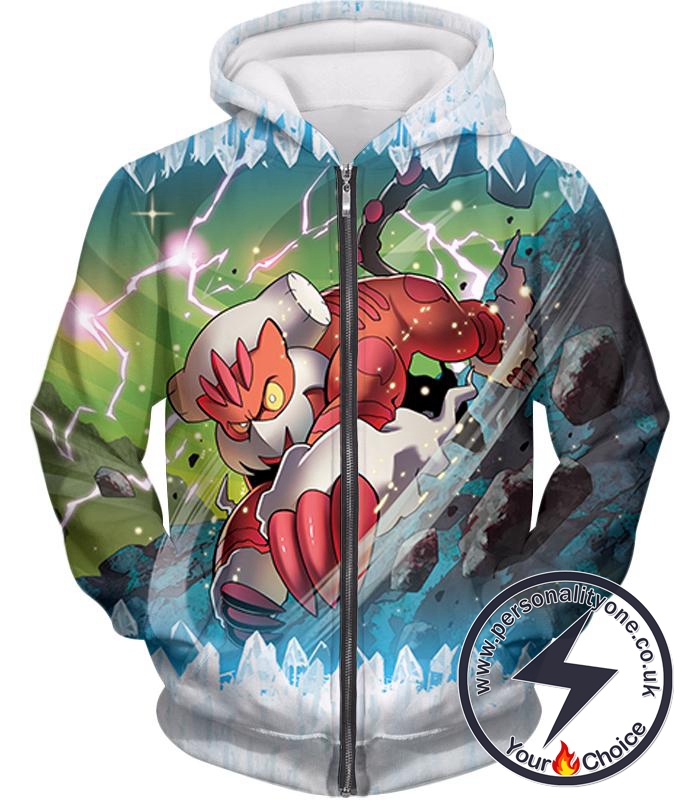 Pokemon Force of Nature Landorus Therian Forme Cool Action Zip Up Hoodie